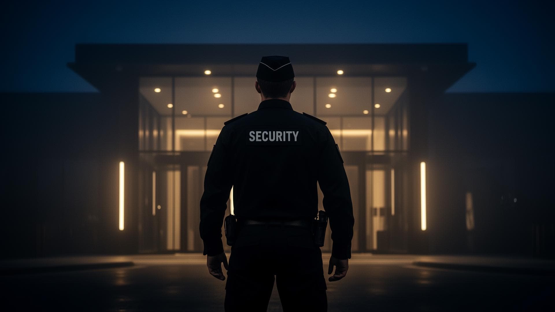 Agent de sécurité Security Team en mission de nuit